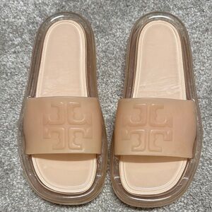 Tory Burch Blush/Peach Jelly Slide Sandals